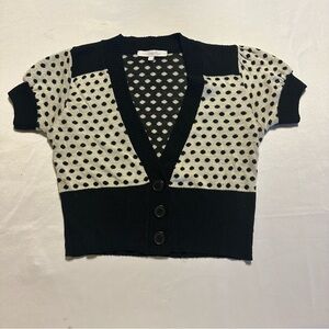 Charlotte Russe Black and White Polka Dot Sweater